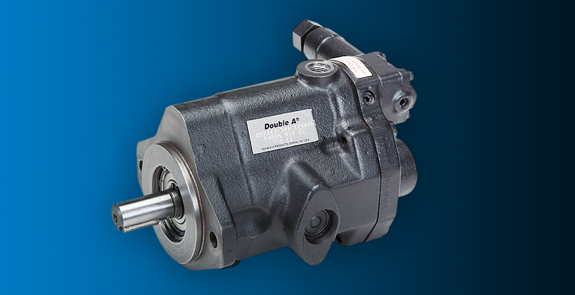 Double A hydraulic piston pump with steel housing and drive shaft for high-pressure industrial systems